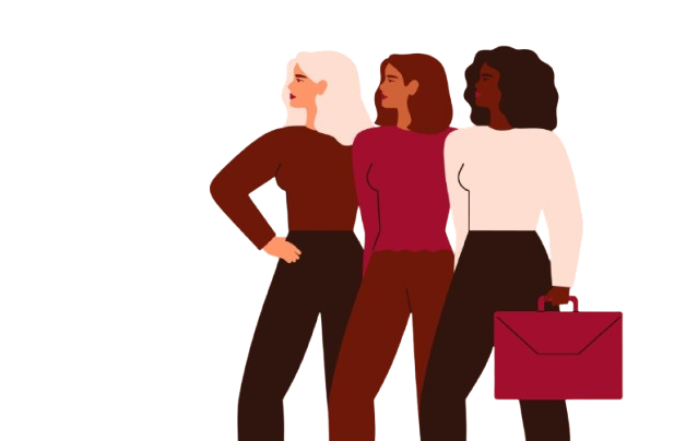 Three Indian women standing together, confident